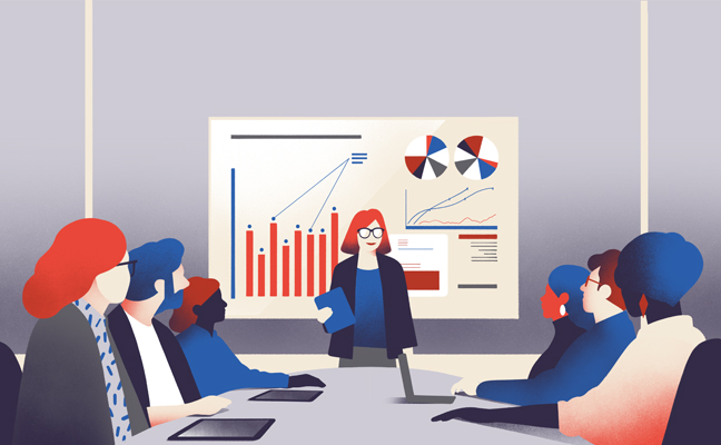 illustration of a company presentation